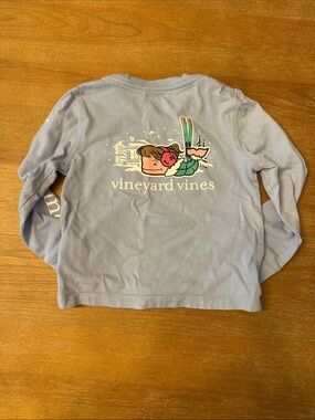 Vineyard Vines Light Blue Kids Long-Sleeve Graphic Tee